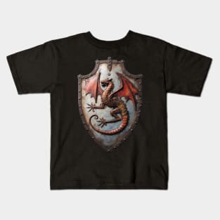 Dragon Shield Design Kids T-Shirt